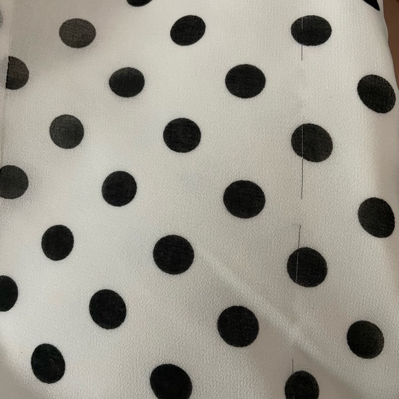 Jones New York Collection women’s blouse (white with black polka dots) - Picture 5 of 5